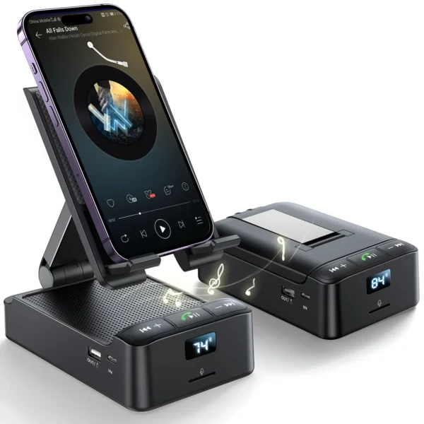 Joyroom JR-MH01 Wireless Speaker With Phone Holder (Black) - Image 2