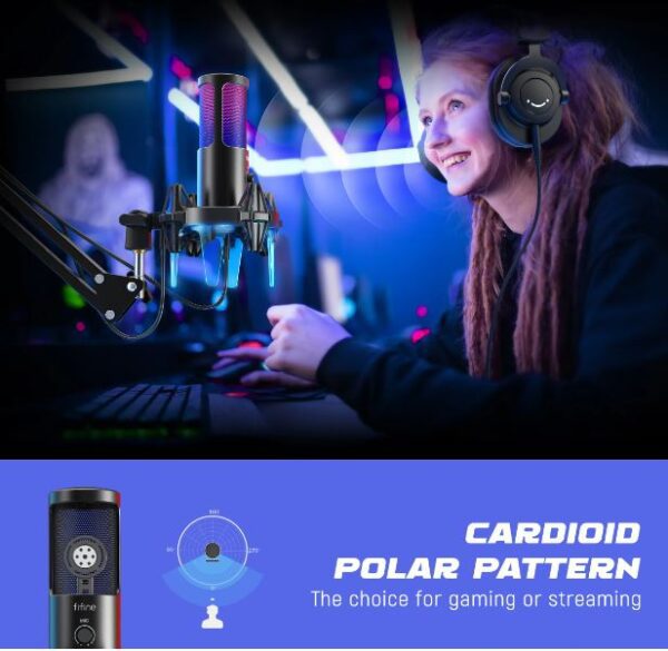 Fifine F17 wired usb microphone podcast microphone studio recording gaming microphone mic - Image 3