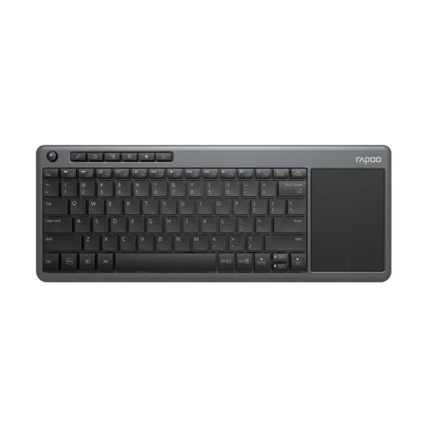 Rapoo K2600 2.4GHz Wireless Multimedia Touch Pad Keyboard Black - Image 2