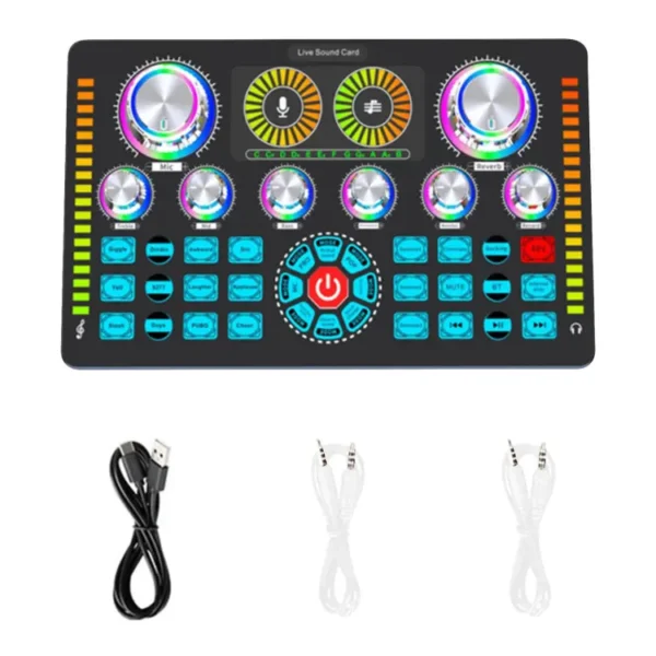 Q7 Sound Card Multiple Live Broadcast Modes for Professional Performance Recording Live Streaming Sound Card Kit For Phone PC - Image 2