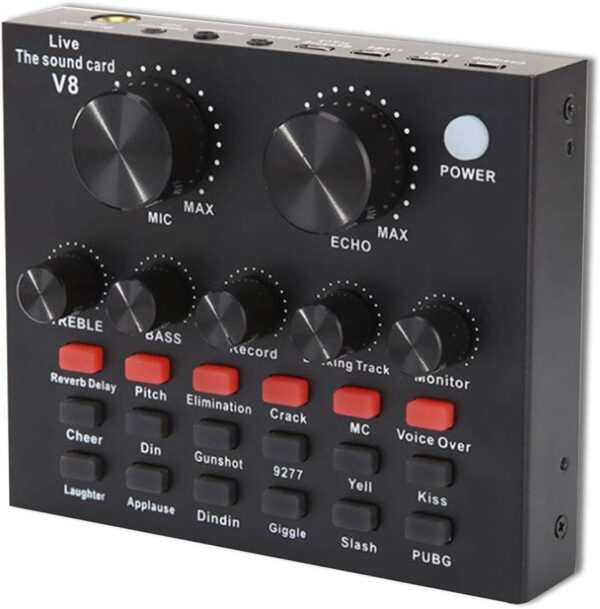 V8 Sound Card - USB Audio Interface with Multiple Funny Sound Effects - Image 2