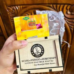 Tulip Premium Saffron Whitening Goat Milk Soap Bar 100grams