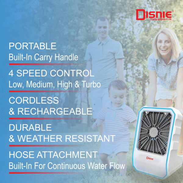Disnie AC/DC Powerful Portable Rechargeable Mist Fan