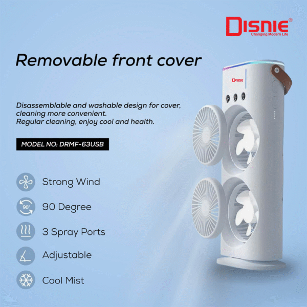 Disnie DRMF-63USB Double Head Mist Fan