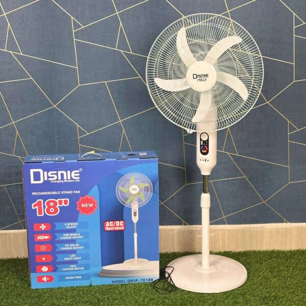 Disnie DRSF-7818R Rechargeable Stand Fan