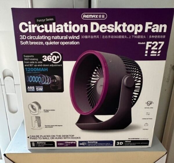 Remax F27 Fonzyr Series Circulation Desktop Fan