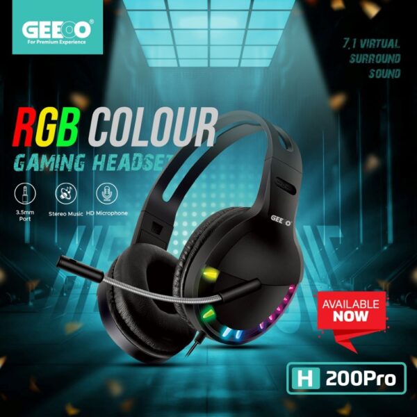 GEEOO H200 PRO RGB Color Gaming Headphone