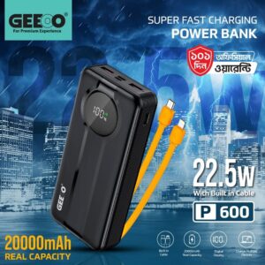 GEEOO P600 Real Capacity Super Fast Power bank