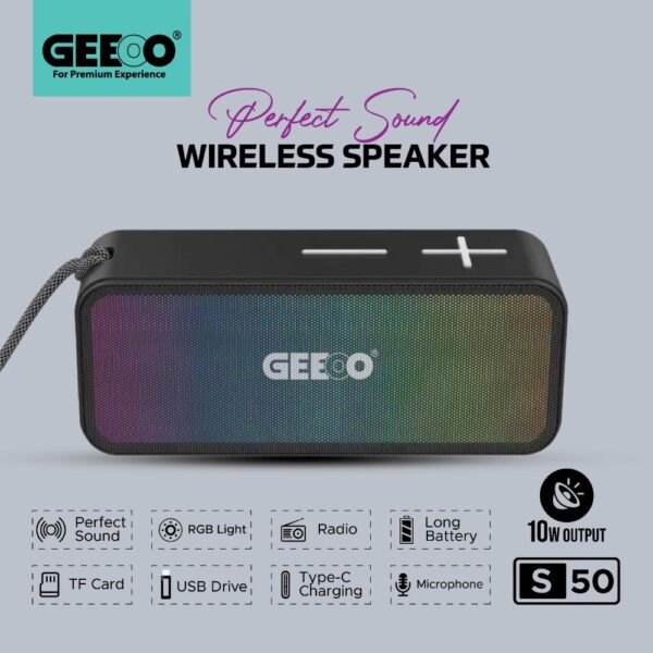 GEEOO S50 RGB Wireless Speaker